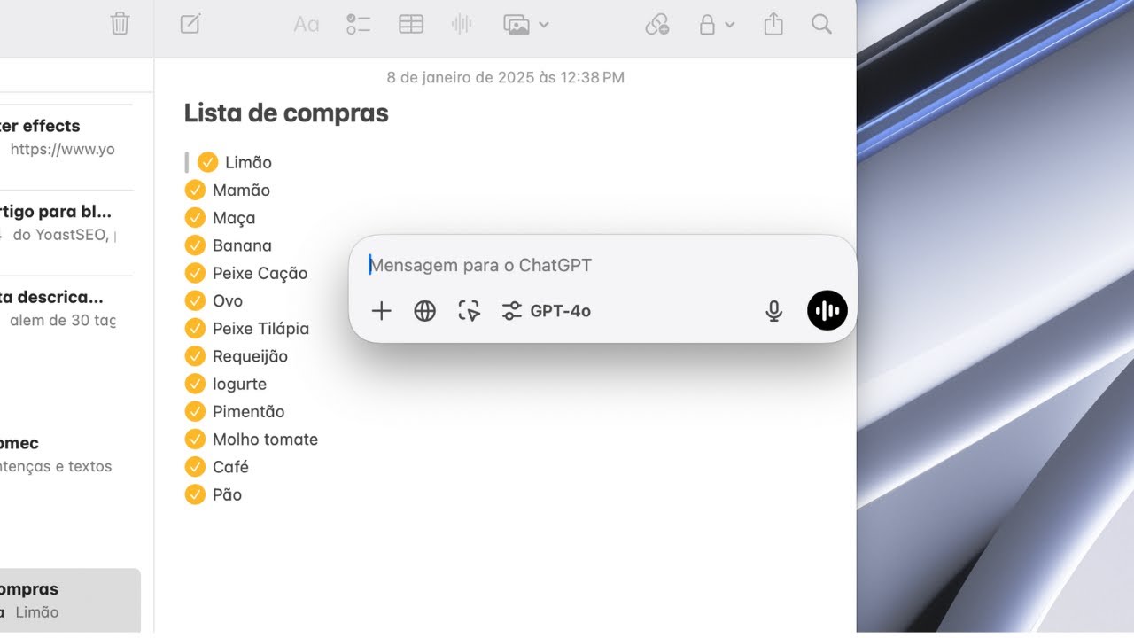 Explorando o ChatGPT no macOS: Transformando sua Produtividade com Integração Inovadora