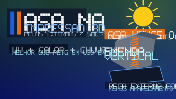 Imagem destacada mostrando ASA na impressão 3D para peças externas, com sol, calor e uma peça técnica impressa.