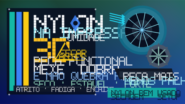Thumbnail com bobina de nylon, gota de umidade e engrenagem para artigo sobre nylon na impressão 3D